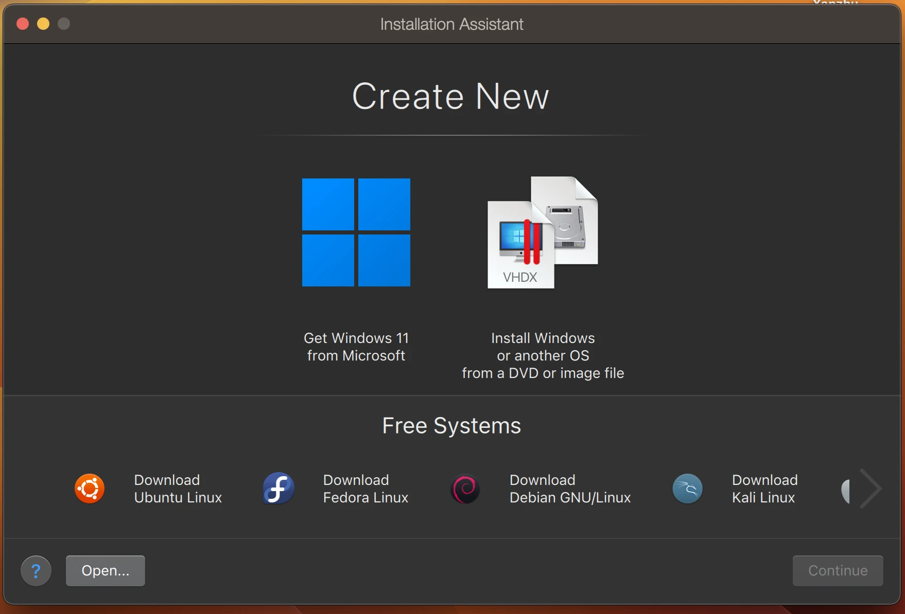 Parallels Installation Wizard